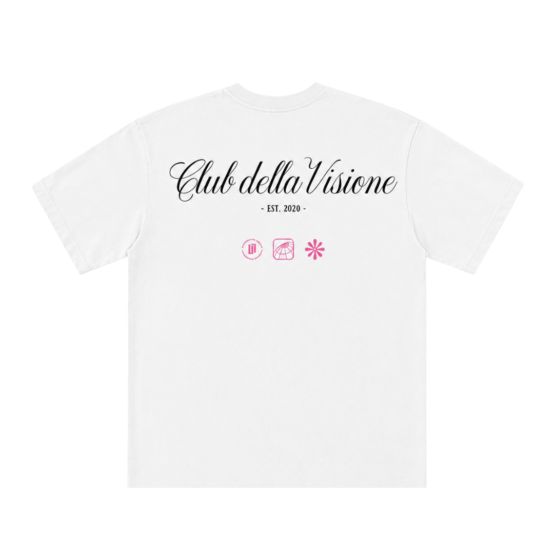 White & Pink Club Della Visione Tee