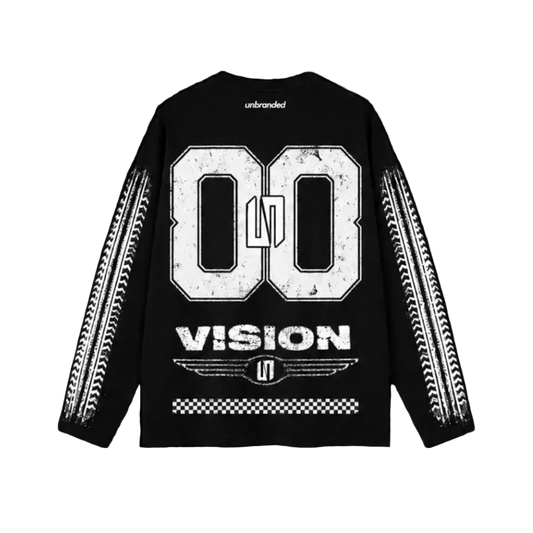 Black long sleeve racer tee