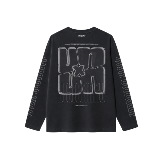 Charcoal long sleeve visionary tee