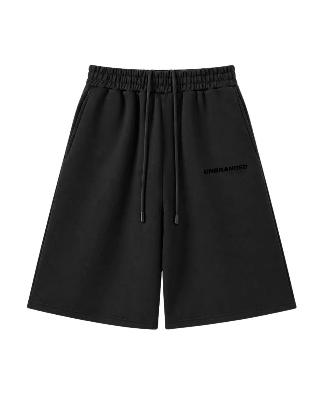 Black Cropped jogger shorts