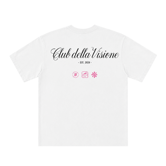White & Pink Club Della Visione Tee