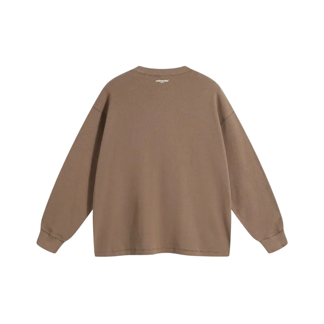 Brown waffle long sleeve sweatshirt