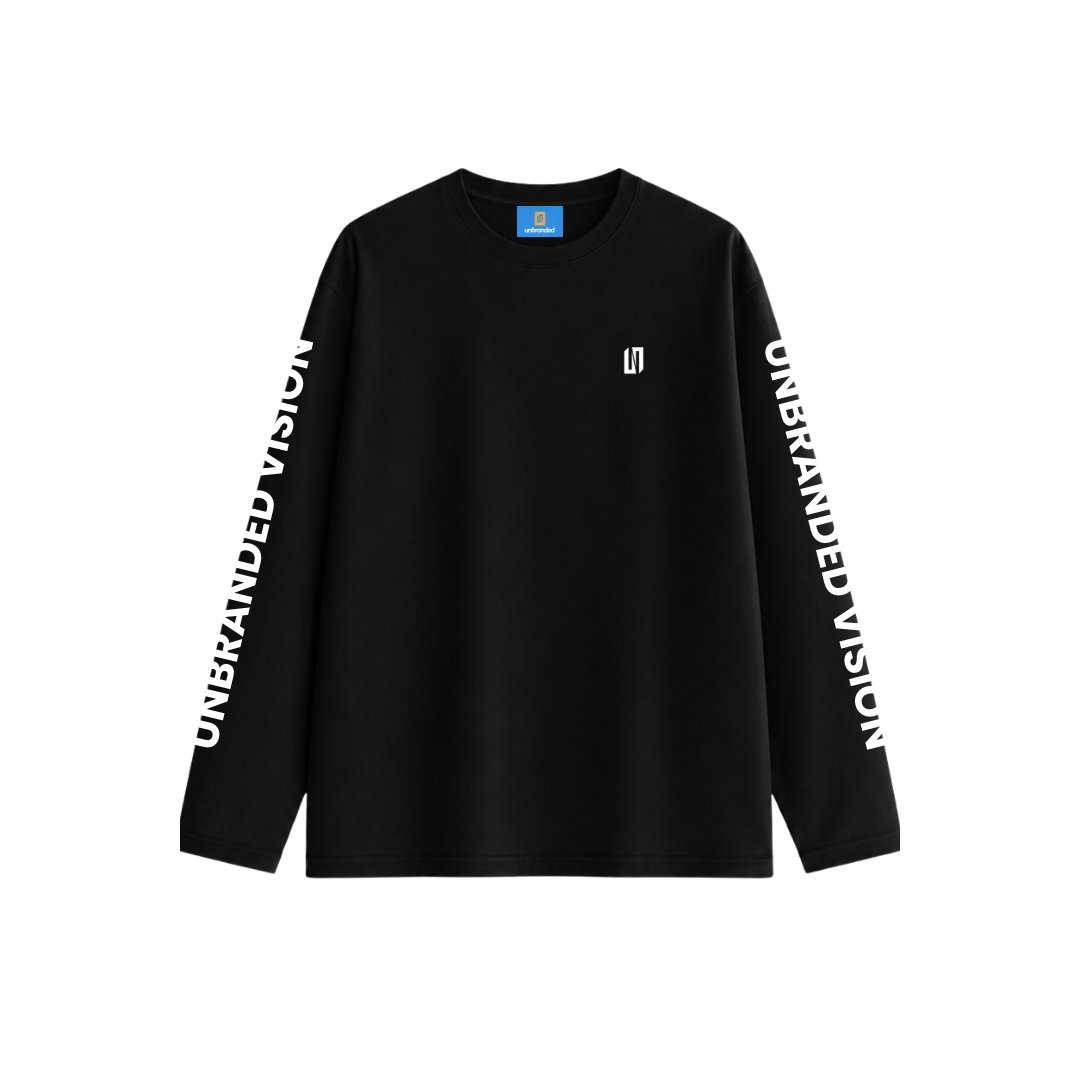 Black long sleeve drip tee