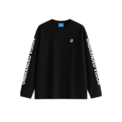 Black long sleeve drip tee