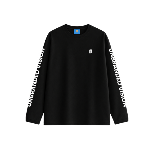 Black long sleeve drip tee