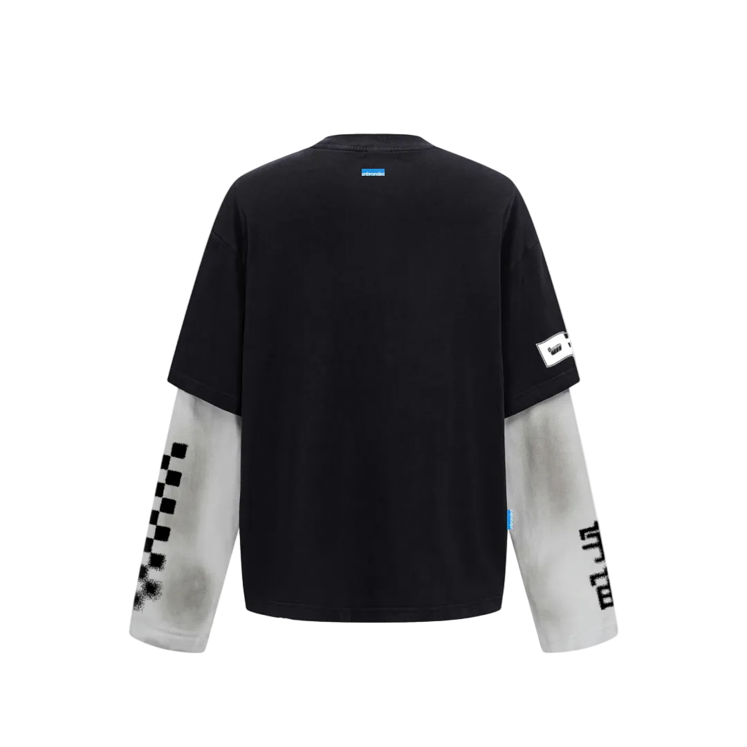Black long sleeve racer tee