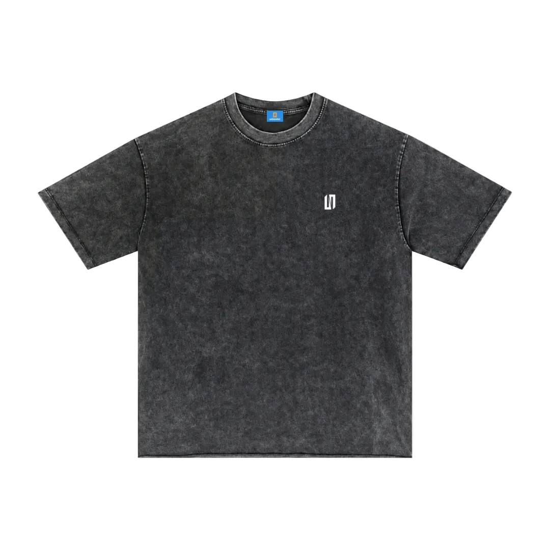 Dark grey drip wash tee