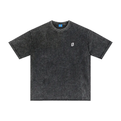 Dark grey drip wash tee