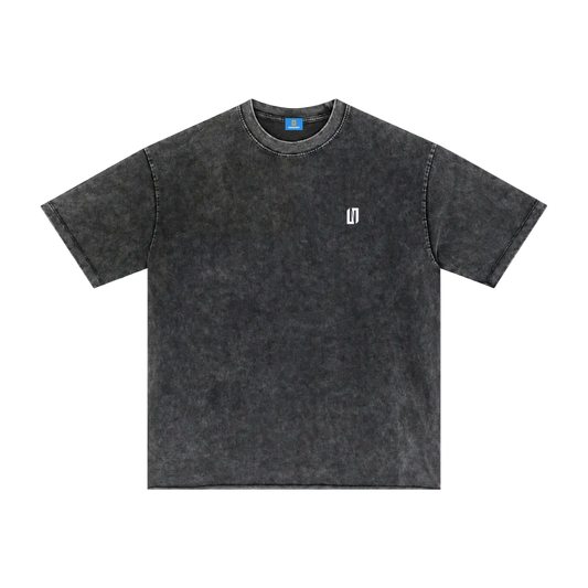 Dark grey drip wash tee