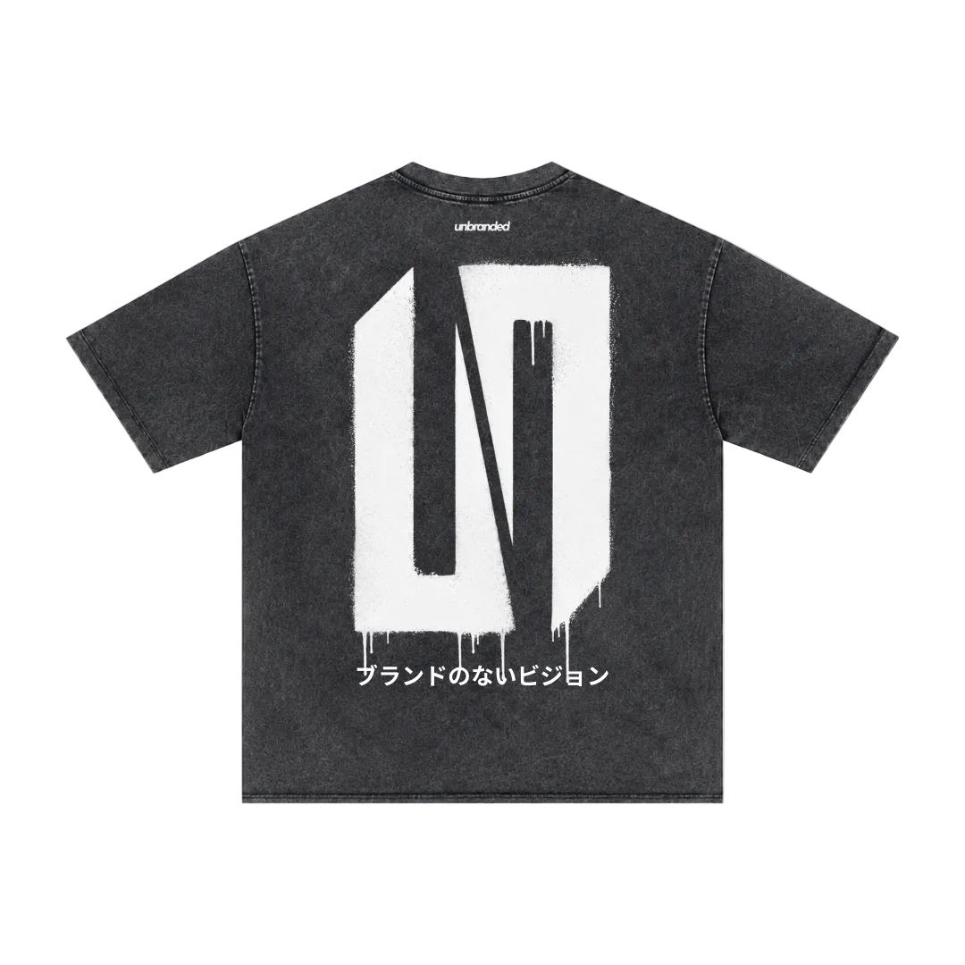 Dark grey drip wash tee
