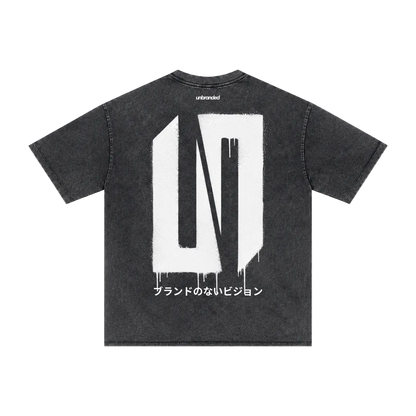 Dark grey drip wash tee