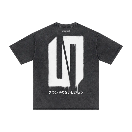 Dark grey drip wash tee