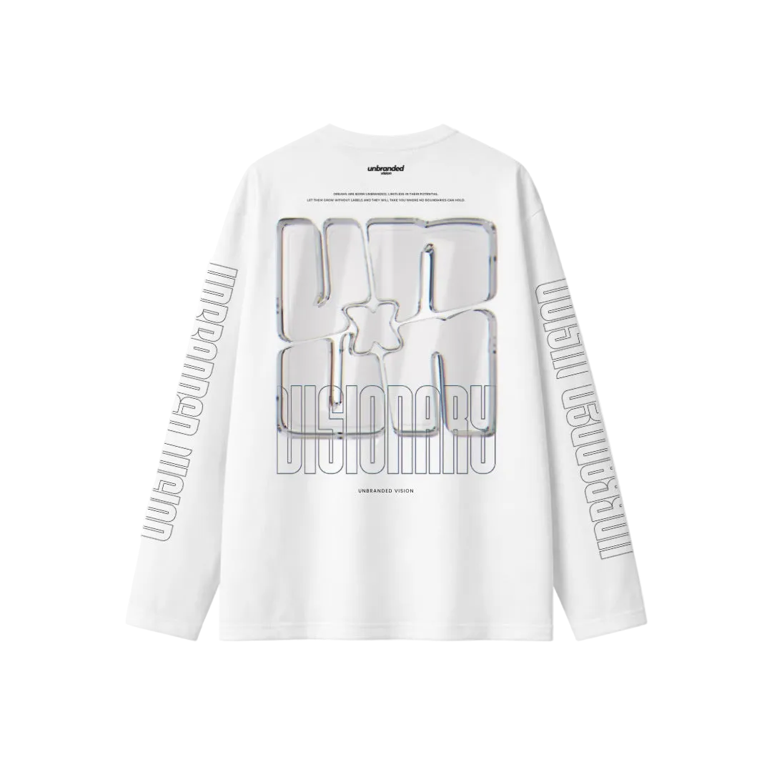 White long sleeve visionary tee