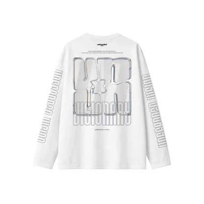White long sleeve visionary tee