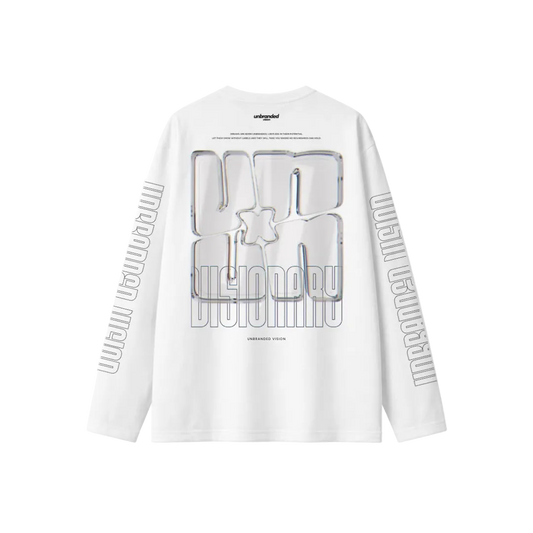 White long sleeve visionary tee