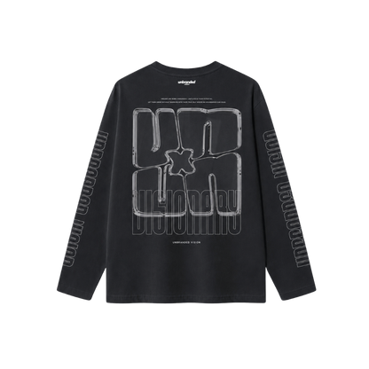 Charcoal long sleeve visionary tee