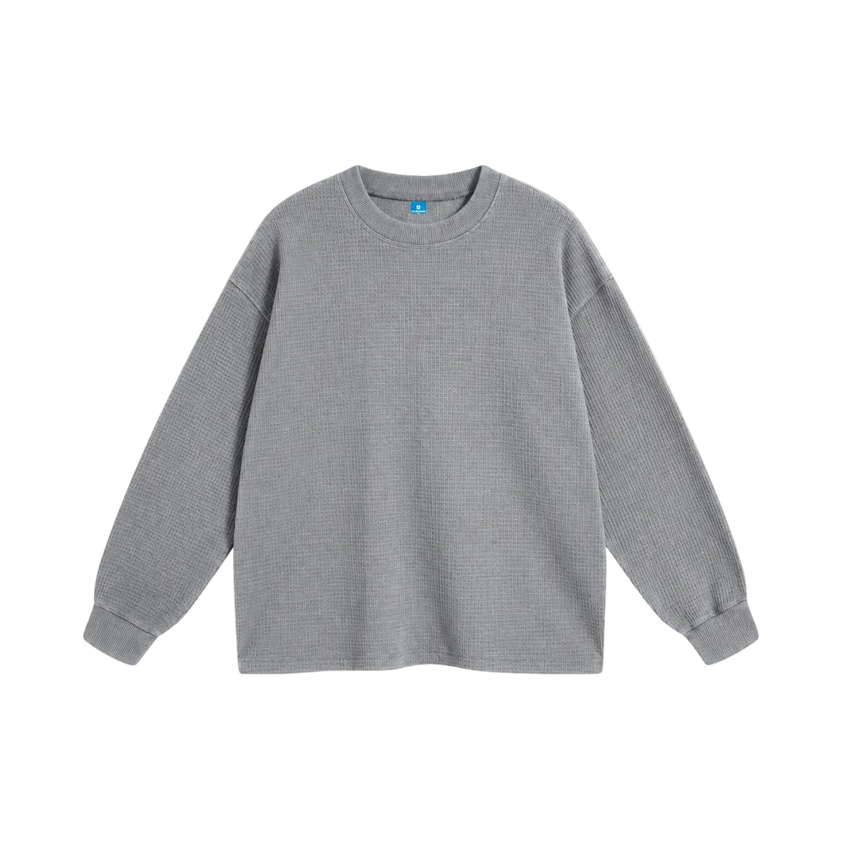 Grey waffle long sleeve sweatshirt