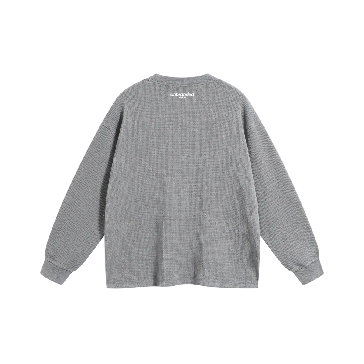 Grey waffle long sleeve sweatshirt