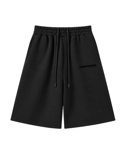 Black Cropped jogger shorts