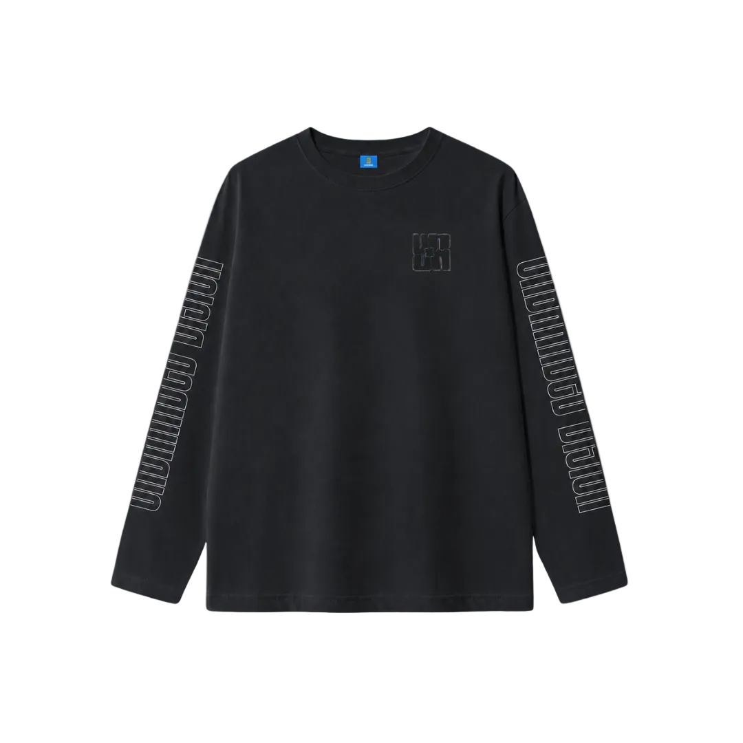 Charcoal long sleeve visionary tee