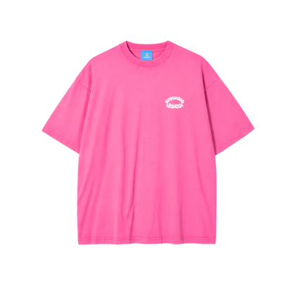 Pink universe wash tee